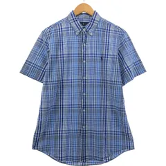 古着 ラルフローレン Ralph Lauren 半袖 ボタンダウン チェックシャツ メンズM相当/eaa546819