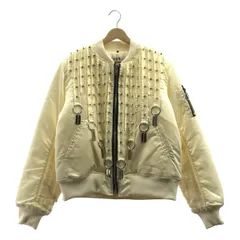 KIDILL / キディル | 2021AW | MA-1 スタッズ フリル ボンバージャケット | 44 | ホワイト | メンズ