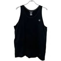 Champion ノースリーブ ロゴ Tシャツ XL ブラック チャンピオン 古着卸 アメリカ仕入 a707-5444