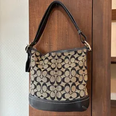 コーチ　COACH　シグネチャー　キャンバスレザー　2WAYショルダーバック　斜め掛け　肩掛け　レザーフリンジ　9362