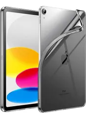 ★JEDirect iPad 10 ケース (10.9インチ、2022モデル、第10世代用) ソフトTPU 透明 スリム 耐衝撃 タブレットカバー ブラック