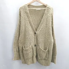 ◇ ⊇ select MOCA セレクト モカ カジュアル 秋 冬 長袖 ニット カーディガン サイズF ベージュ系 レディース E  【1412260029643】