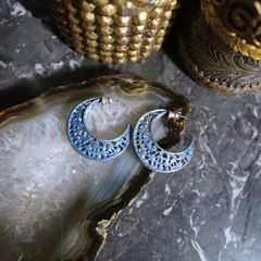 USA VINTAGE CRESENT MOON DESIGN EARRING/アメリカ古着三日月デザインピアス