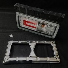 ★1円～★サイドベッド窓ガーニッシュR/Lセット 日野プロフィア/レンジャープロ 日本製 メッキ 訳あり B級品 新発売 寝台窓 サンプル品サイドベッド窓ガーニッシュR⁄L 日野プロフィア