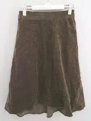 ◇ URBAN RESEARCH Sonny Label コーデュロイ ウエストゴム 膝下丈 フレア スカート サイズ F ブラウン レディース P  【1212230002474】
