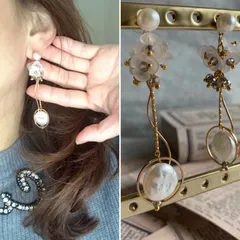 特別価格♡ 揺れる　大ぶり　パール　春　お花　ピアス