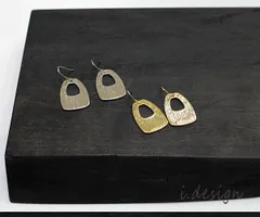 韓国風 ピアス レディース 真鍮製 37mm ゴールド シルバー 上品 大人可愛い カジュアル シンプル 小さめ 軽量 アンティーク風 フック式 アクセサリー 金属アレルギー対応風 プレゼントにも　シルバー