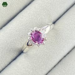 31-07】ルビー ダイヤモンド リングR0.61ct D0.25ct 【中古】【PT850 