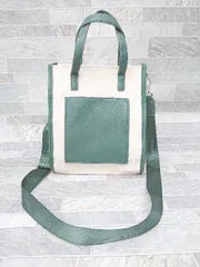 ◇ ◎ ALTROSE アルトローズ ショルダー ハンド バッグ ライトベージュ グリーン系 レディース P  【1405230003446】