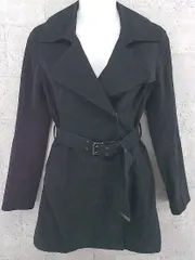 ■ EGOIST エゴイスト ベルト付 長袖 トレンチ コート  ブラック レディース  【中古】 【1002799835466】のサムネイル
