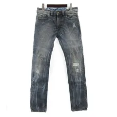 ディーゼル DIESEL THANAZ デニム パンツ ジーンズ ダメージ加工 28 インディゴブラック 250207E
