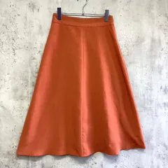 COUP DE CHANCE クードシャンス　ロングAラインスカート　赤茶色　レディース　38サイズ