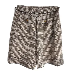 ルイヴィトン　ショートパンツ　ショーパン　ロゴボタン　金具　Mサイズ　ブラウン LOUIS VUITTON（ルイヴィトン）ショートパンツ 紺 サイズ:36(XL