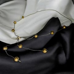 夜をまとうネックレス ゴールド粒のコードアクセ