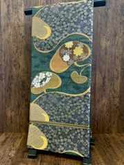 【流水に蛤紋様の袋帯】フォーマルにも使える袋帯