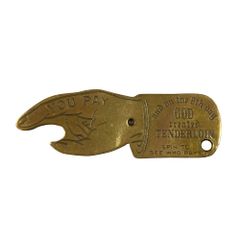 TENDERLOIN テンダーロイン YOU PAY プレート キーホルダー ゴールド 正規品 / 50651