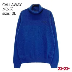 CALLAWAY キャロウェイ タートルネック ニットセーター ネイビー系 3L [240101141058]