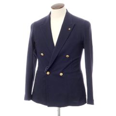 【新品】タリアトーレ TAGLIATORE ストレッチサマーウール ダブルジャケット ネイビー【サイズ48】【メンズ】