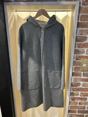 squoval スクオーバル フード付き コート ウールコート レディースコート ライトグレー A-277