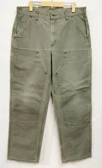 carhartt カーハート　ダブルニー　モス　mos グリーン　W36 L30 Carhartt カーハート B01 Men's Double-Front Work Dungaree