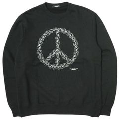 新品 UNDERCOVER アンダーカバー 22AW 日本製 SWEAT PEACE BEAR ピースベアースウェット UC2B9804-2 3 BLACK トレーナー 裏毛 トップス g22077