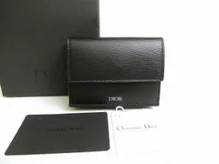 ディオール オム Christian Dior レザー インフィニティ 3つ折り財布 コンパクトウォレット メンズ 【未使用保管品】