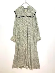 URBAN RESEARCH ROSSO アーバンリサーチロッソ RA36-26K610 2023AW バイカラーチェックデザイン ワンピース sizeF/アイボリー ■■レディース