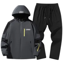 ☆ ダークグレー ☆ XLサイズ ☆ マウンテンパーカー 上下セット マウンテンパーカー 上下セット ウインドブレーカー ジャケット ジャンパー 登山服 スポーツウェア パンツ セットアップ ジップアップ フード付き フード 上下 セット メンズ レディース