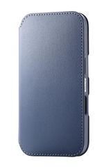 新品 エレコム iPhone 16 ケース カバー 手帳型 ソフトレザー 磁石付き カードポケット×2 スタンド機能 ストラップホール付き ワイヤレス充電対応 4つ角エアークッション NEUTZ ブルー PM-A24APLFY2BU