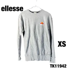 ellesse ライトグレー スウェット XS ワンポイント ロゴ シンプル トレーナー プルオーバー 丸首 古着 TK11942のサムネイル