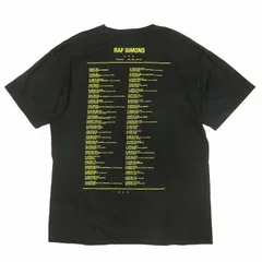 美品 19SS ラフシモンズ RAF SIMONS TOUR T-SHIRTS PARIS ツアー プリント Tシャツ カットソー トップス 半袖 コットン クルーネック 191.125 サイズM 黒 ブラック メンズ/9のサムネイル