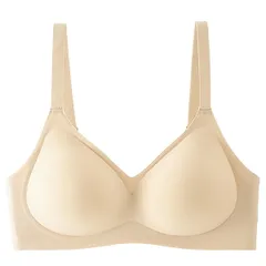 シームレスブラ ノンワイヤー ナイトブラ 調節ホック付き 快適 肉厚パッド 楽ちん 軽量 脇高設計 盛れる 美胸 伸縮性 ストレッチ 3段ホック 肩紐調整 黒 as-018