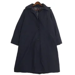 80年代 USA製 Eddie Bauer エディーバウアー フーデッド ダウンコート アウトドア ネイビー (レディース M) 中古 古着 A2207