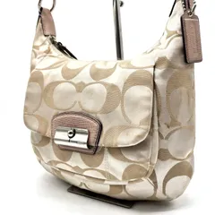 【良品】 COACH Y2K signature flap beige shoulder bag コーチ ショルダーバッグ ハンドバッグ