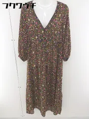 ◇ CLEAR IMPRESSION クリアインプレッション 花柄 長袖 ロング ワンピース サイズ2 ブラック系 レディース  【中古】 【1111050011485】のサムネイル