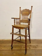 アメリカ アンティーク ヴィンテージ 1900’s ベビーチェア 子供イス 家具 ドールチェア インテリア 店舗什器 店舗備品【9859】