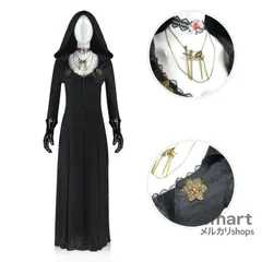 コスプレ 衣装 バイオハザード8 蛾女 ベラ 黒 ドレス ゲーム アニメ キャラクター 仮装 万聖節 コスチューム レディース M251021-3