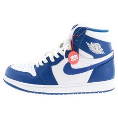 NIKE (ナイキ) AIR JORDAN 1 RETRO HIGH OG STORM BLUE エアジョーダン 1 レトロハイ ストームブルー ハイカットスニーカーシューズ ブルー/ホワイト US9/27cm 555088-127