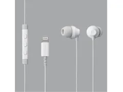 【新品・2営業日で発送】ELECOM エレコム ステレオヘッドホン（マイク付）　耳栓型　Lightning　10.0mmドライバ　FAST　MUSIC　LF12C　ホワイト EHP-LF12CMWH ...
