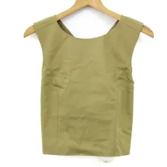 フレイアイディー ブラウス シャツ トップス ノースリーブ 日本製 未使用品 レディース カーキ FRAY I.D