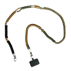 ☆ モスグリーン ☆ 編み込みパラコード ショルダーストラップ ショルダーストラップ 携帯 スマホショルダー 携帯ショルダー 携帯ストラップ ショルダー 首掛け 編み込みパラコード 太め バッグショルダー 携帯電話 バッグ オシャレ シンプル ネックストラップ