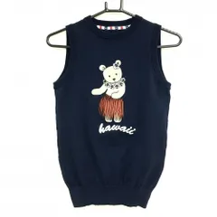 【新品】キャロウェイ ニットベスト ネイビー ベア刺しゅう コットン混 レディース S ゴルフウェア Callaway