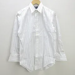 Q■ラルフローレン/Polo Ralph Lauren ストライプ柄 長袖シャツ/カッターシャツ■白×紫【37－80】MENS/131【中古】