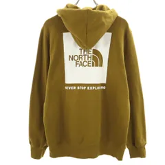 未使用 THE NORTH FACE ノースフェイス バックロゴ 長袖 スウェットパーカー M モスグリーン A7UNS アウトドア 裏起毛 メンズ 古着