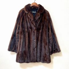 ミンク リアルファー コート アウター MINK ブラウン 毛皮 なめし