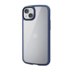 新品 エレコム iPhone15 Plus ケース TOUGH SLIM LITE 耐衝撃 衝撃吸収 薄型 軽量 ストラップシート付き ストラップホール付き [全周配置のエアークッションが衝撃を吸収] ネイビー PM-A23BTSLFCNV