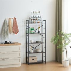 収納棚 収納ラック 収納 ユニットシェルフ オープンラック スチールラック 木製 スリム キッチン