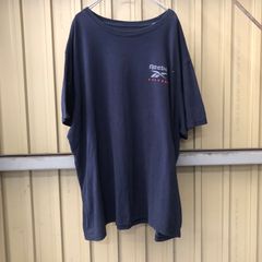341 Reebok プリントTシャツ リーボック 3XL ネイビー プルオーバー ビックサイズ 夏 アメリカ 古着卸 アメリカ仕入