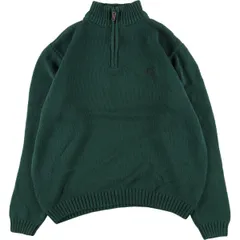 古着 チャップス CHAPS コットンニットハーフジップセーター メンズXL/eaa349670