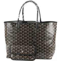 GOYARD/ゴヤール　サンルイPM（トートバッグ）　ゴヤールディンキャンバス×シュヴロッシュカーフスキン　ブラック　STLOUIPMLTY01CL01P【未使用品】